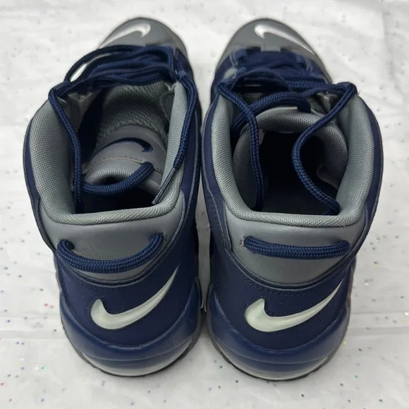 Nike Air More Uptempo '96 Gray and Navy Sneakers - Picture 6 of 7